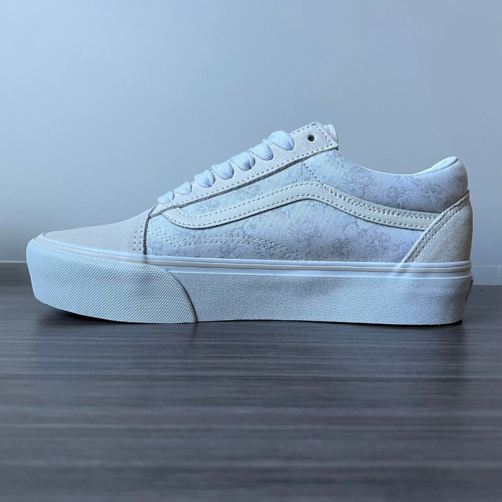 Vans Old Skool Platform Shoes Women's Tonal Floral - Picture 3 of 16